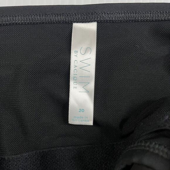 Swim by Cacique Black Swimsuit One Piece Cut out Swim Suit One Shoulder 20 NWT - Picture 3 of 11